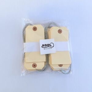 WIRED INVENTORY TAGS #5 Manilla Cardstock Hanging Tag 100 Pk 4-3/4" x 2-3/8" New